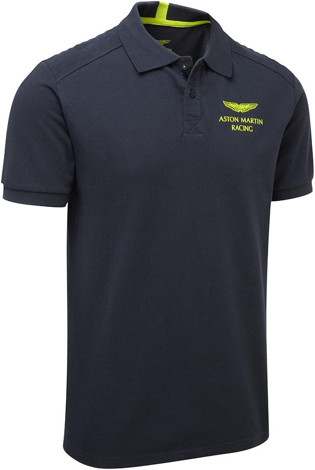 New! 2017 Aston Martin Racing Team Mens Travel Polo Shirt Navy Size XS-XXXL