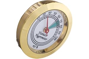 OUNONA Cigar Humidor Hygrometer for Small Cigar Boxes Accurate Embedded Humidity Portable for Home and