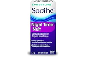 Bausch + Lomb Soothe Night Time Ophthalmic Dry Eye Ointment, Lubricant, Relief for Dry Eyes, Nighttime Dry Eye Relief, Preser