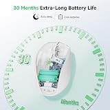 TECKNET 2.4G Wireless Mouse 4800 DPI 6 Levels USB Nano Receiver White view 5