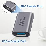 Duttek USB C Female to USB A Female Adapter 3.1 Gen2 10Gbps 3A view 5