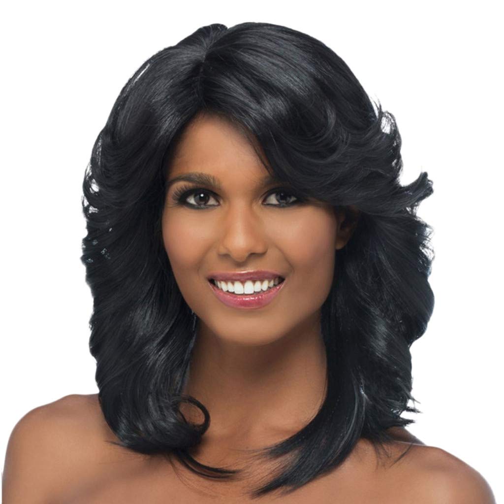 Clearance Short Curly Wavy Wig for Black Women Medium Long Hair Full