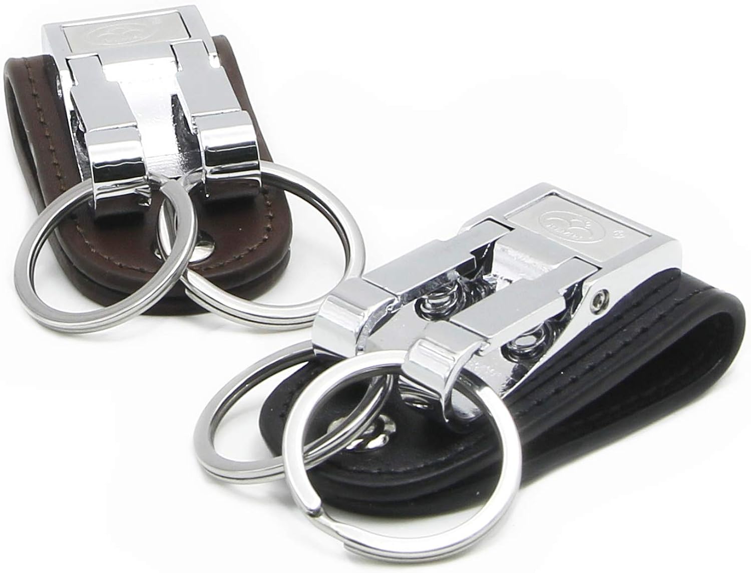 goldblue Belt Keychain Leather Belt Loop Key Holder Belt Key Chain Clips with 2 Detachable Keyring for Men at  Men’s Clothing store