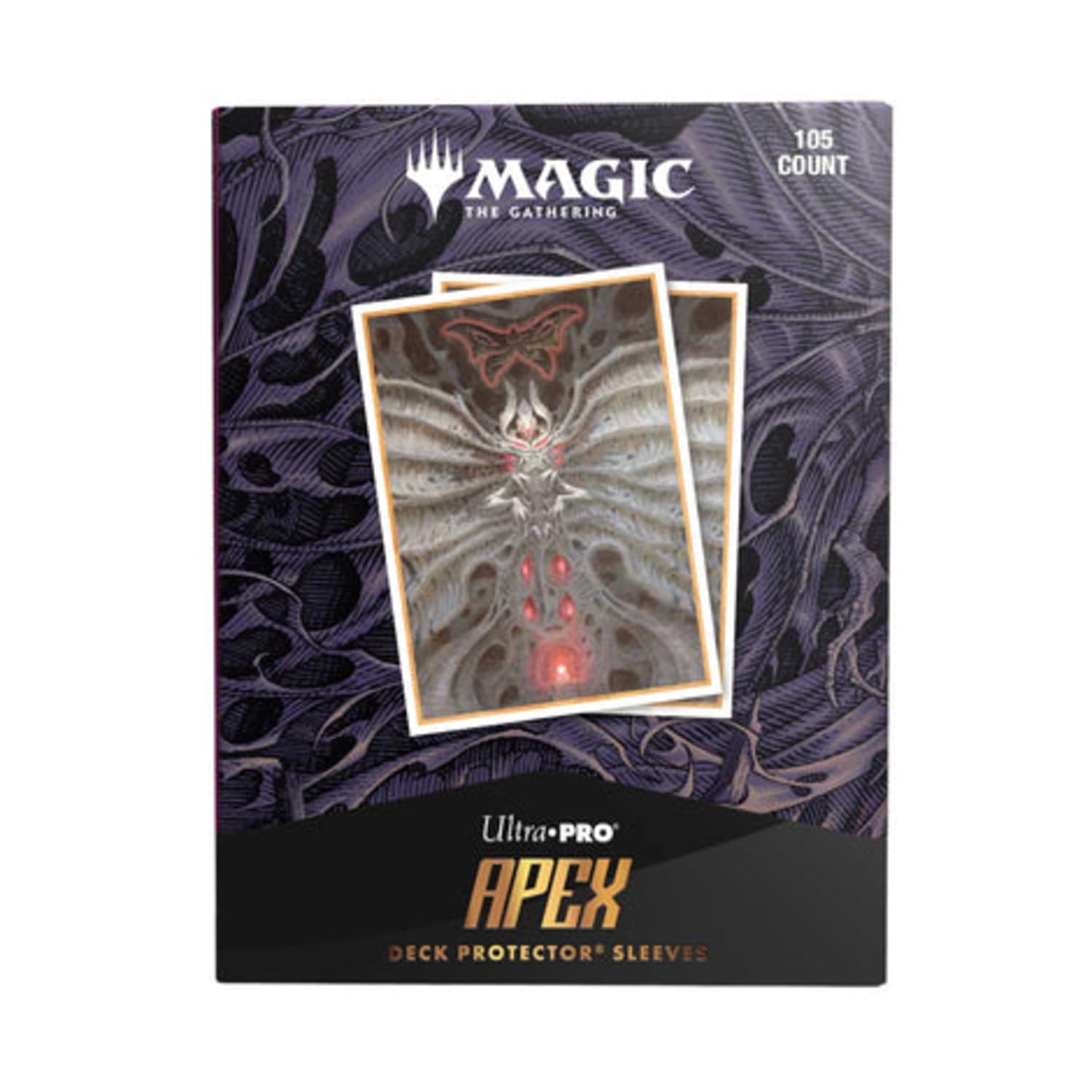 Ultra PRO - MTG Duskmourn 105ct Apex Deck Protector Sleeves Artwork of Creepy Leather Bound, 105 Standard Size Card Sleeves for Magic: The Gathering, Gloss Clear Front, Durable Card Protector