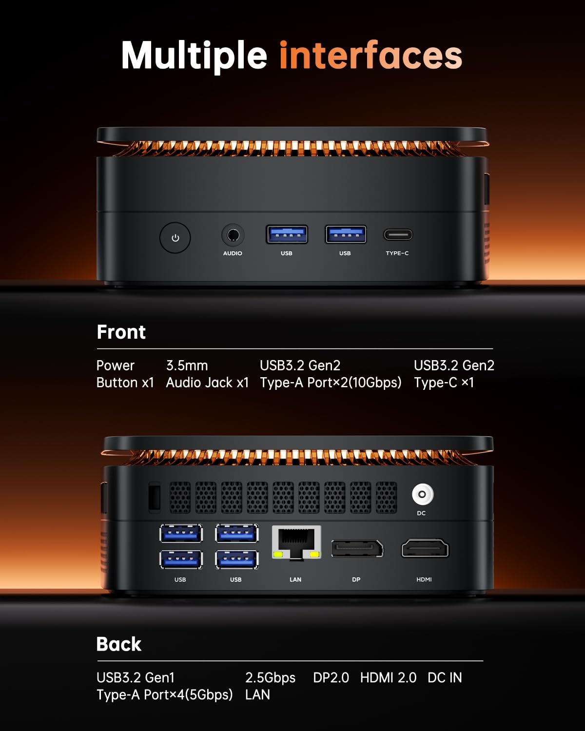 KAMRUI Hyper H1 Mini Gaming PC, AMD Ryzen 7 6800H, 32GB DDR5 4800MHz 1TB M.2 NVMe PCIe3.0x4 SSD Mini PC(8C/16T,up to 4.7GHz), 16MB L3 Smart Cache, Triple 4K Display/WiFi6/BT5.2/Mini Desktop Computers