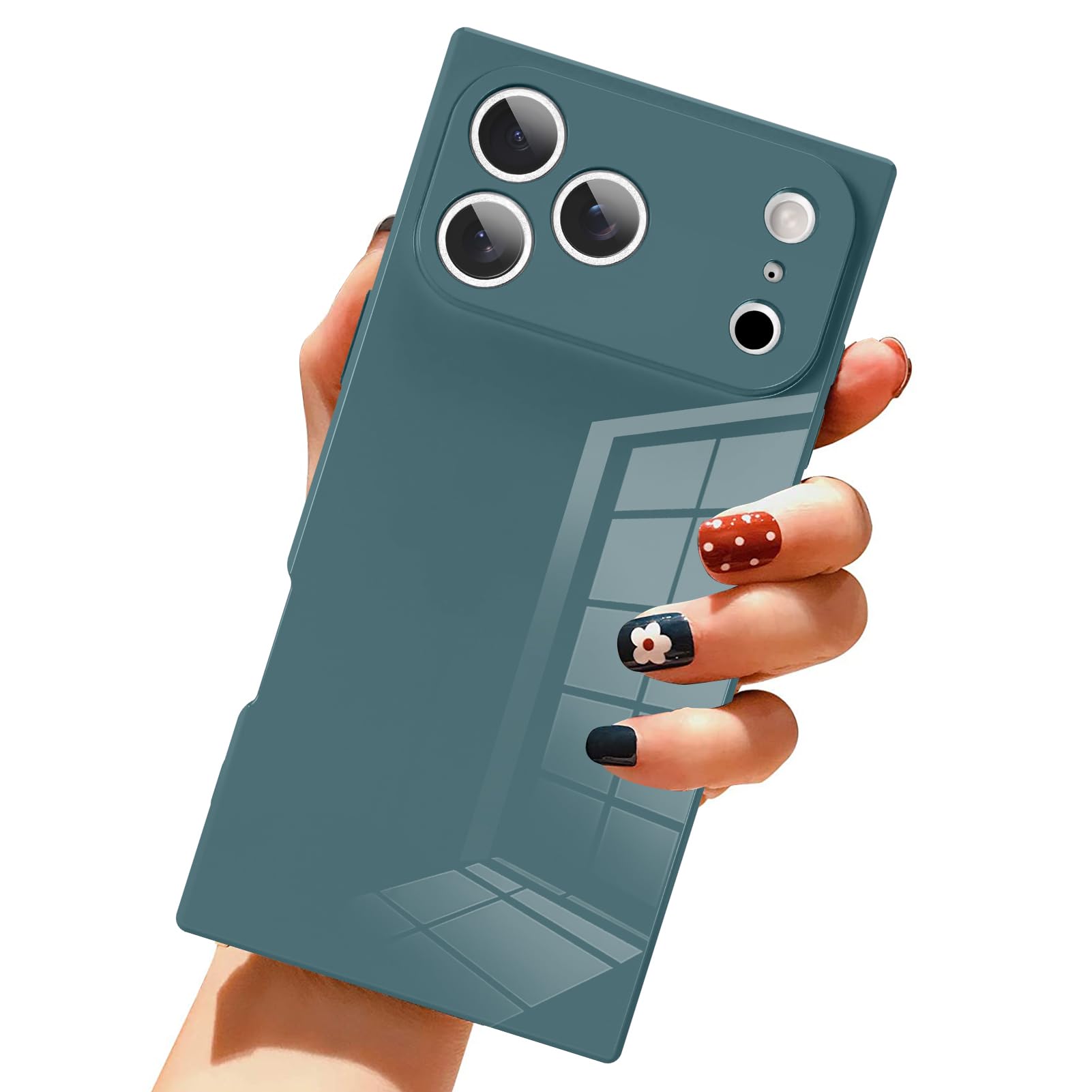 LSL Designed Case for iPhone 17 Pro Max Soft TPU Bumper Anti-Drop Anti-Scratch Shock Absorption Full Body Heavy Duty Protective Wireless Slim Gray Cover for Women Girls Men