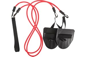 Toyvian Swimming Training Belt with Webbing Resistance Rope for Swim Resistance and Arm Strength Training Adjustable Swim Bun