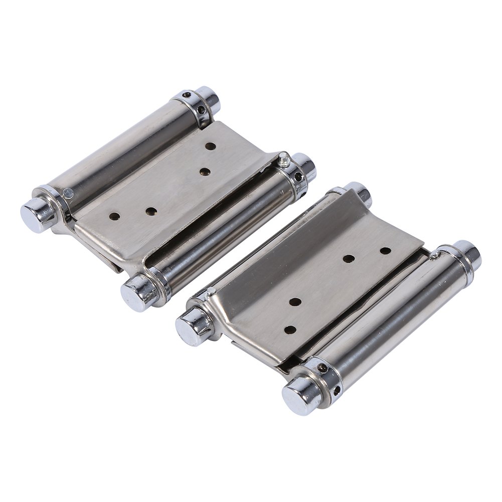 Fydun Industrial 2Pcs 3'' Inch Double Action Spring Hinge, Stainless Steel, Stainless Steel Finish, for Swing Doors