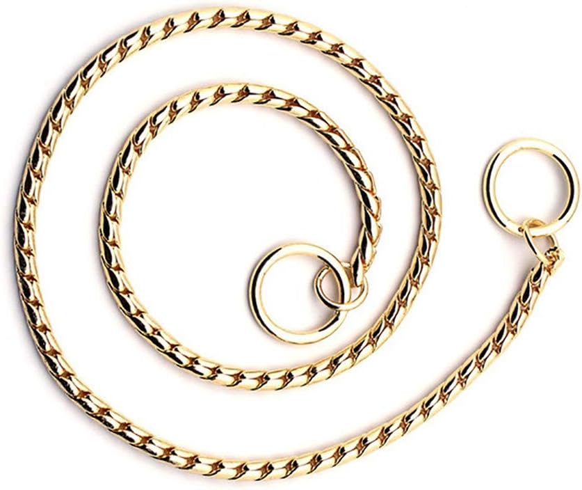 BASMPP Collar Snake Chain Dog Training Collar Copper/Stainless Pet Rope