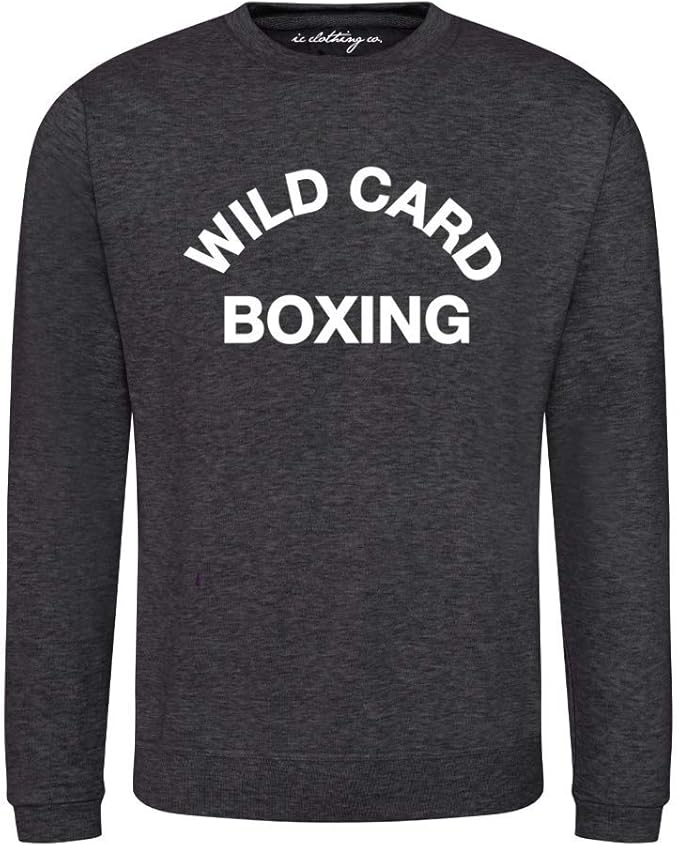 IC Clothing Wild Card Boxing Premium Men's Navy Crew Sweatshirt Jumper