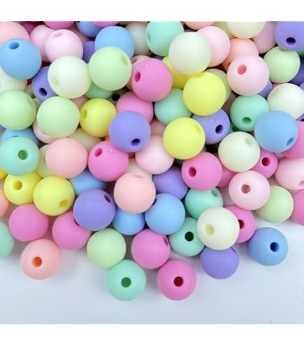 Forise 120 Piezas De Cuentas Acrílicas Amarillas Surtidas De Colores Pastel En Estilo Mixto Aleatorio Para Hacer Joyería DIY, Cuentas De Flores De Plástico En Colores De Caramelo Para Pulseras