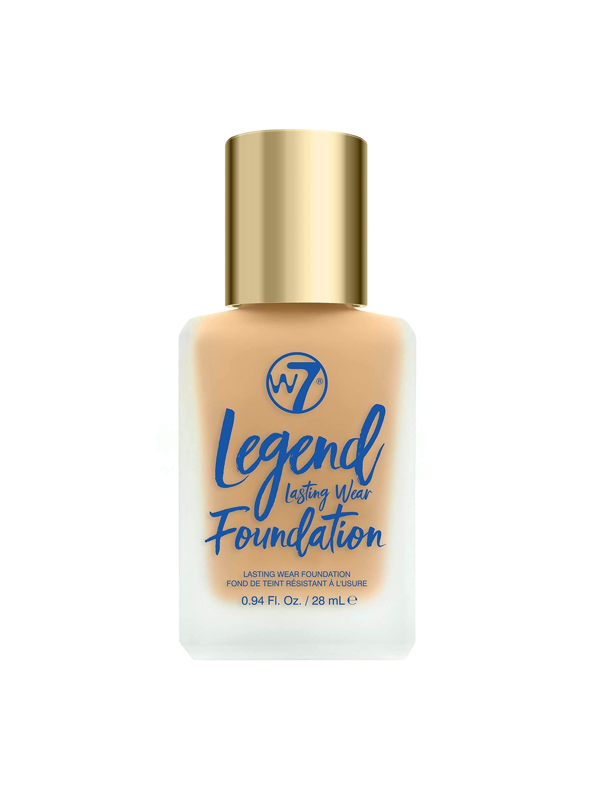W7 Legend Foundation - Creamy Liquid Foundation for Poreless, Semi-Matte Medium Coverage - 28ml (Butterscotch)