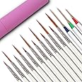 15 Pcs Paintbrushes, Detail Fine Paint Brushes Micro Mini Tiny Artist Paintbrush Set | Ultra Fine Point Tip | for Miniature A