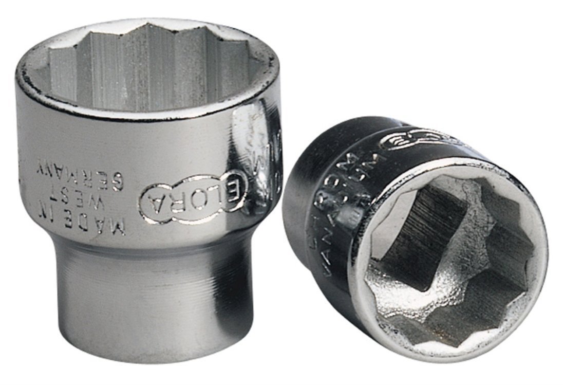Draper 25870 Elora Bi-Hexagon Socket, 3/8" Square Drive, 11mm