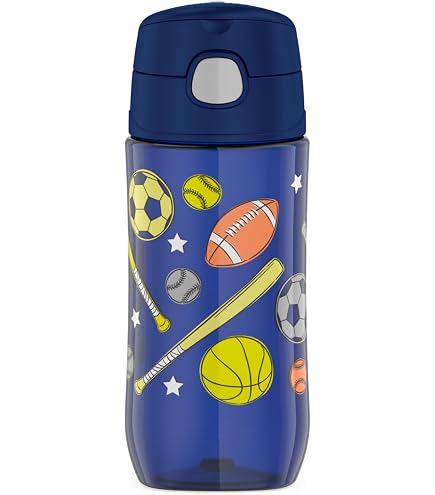 Thermos FUNtainer 16oz Plastic Kids Water Bottle With Spout - Princess Design, Dishwasher Safe, Tritan Material