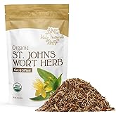 Halo Naturals Organic St. John's Wort Herb Cut & Sifted, 4 Ounces (Hypericum perforatum) USDA Certified | Resealable Pouch| Packaged in The USA (Pack of 1)