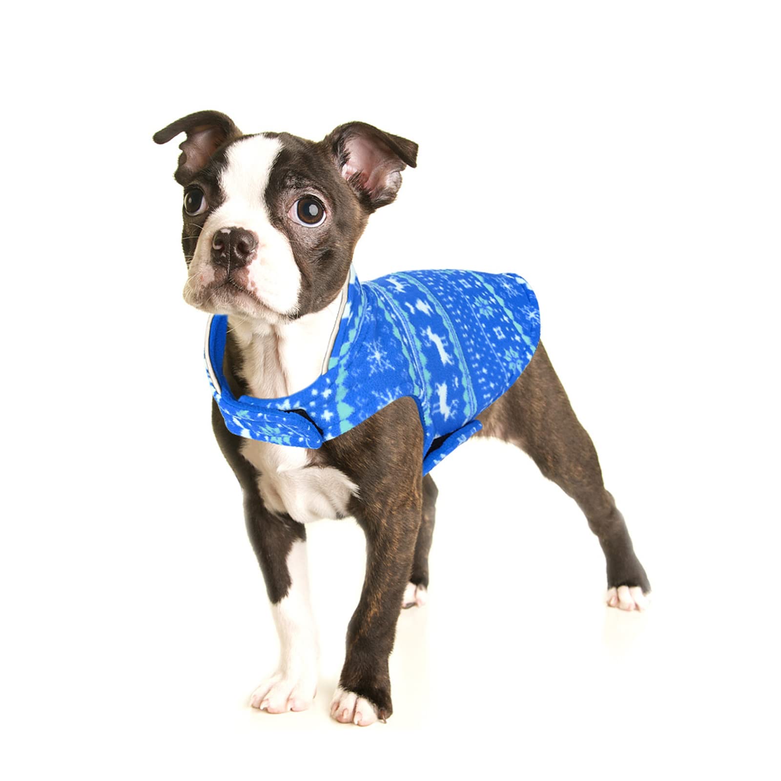 PETCUTE Reflective Dog Coat,Winter Dog Warm Jacket with Harness Hole,Warm Fleece Lining Cozy Dog Jacket for Winter Cold Weather,Adjustable Reversible Dog Apparel Clothes for Puppy Small Dogs