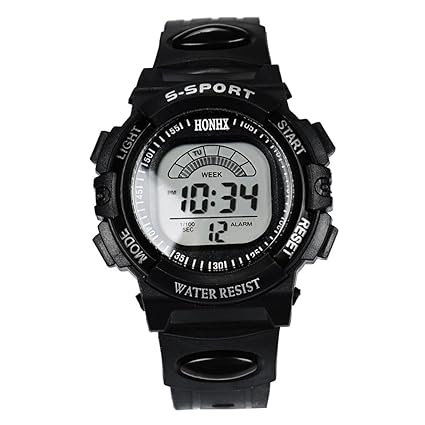 Multifunction Waterproof Child/Boy/Girl Sports Electronic Watch (Black)