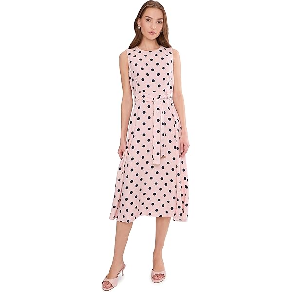 Anne Klein Petite Polka Dot Jersey Wrap Dress at Amazon Women's Clothing  store