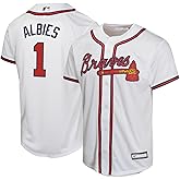 Outerstuff Ozzie Albies Atlanta Braves MLB Kids Youth 8-20 White Home Player Jersey