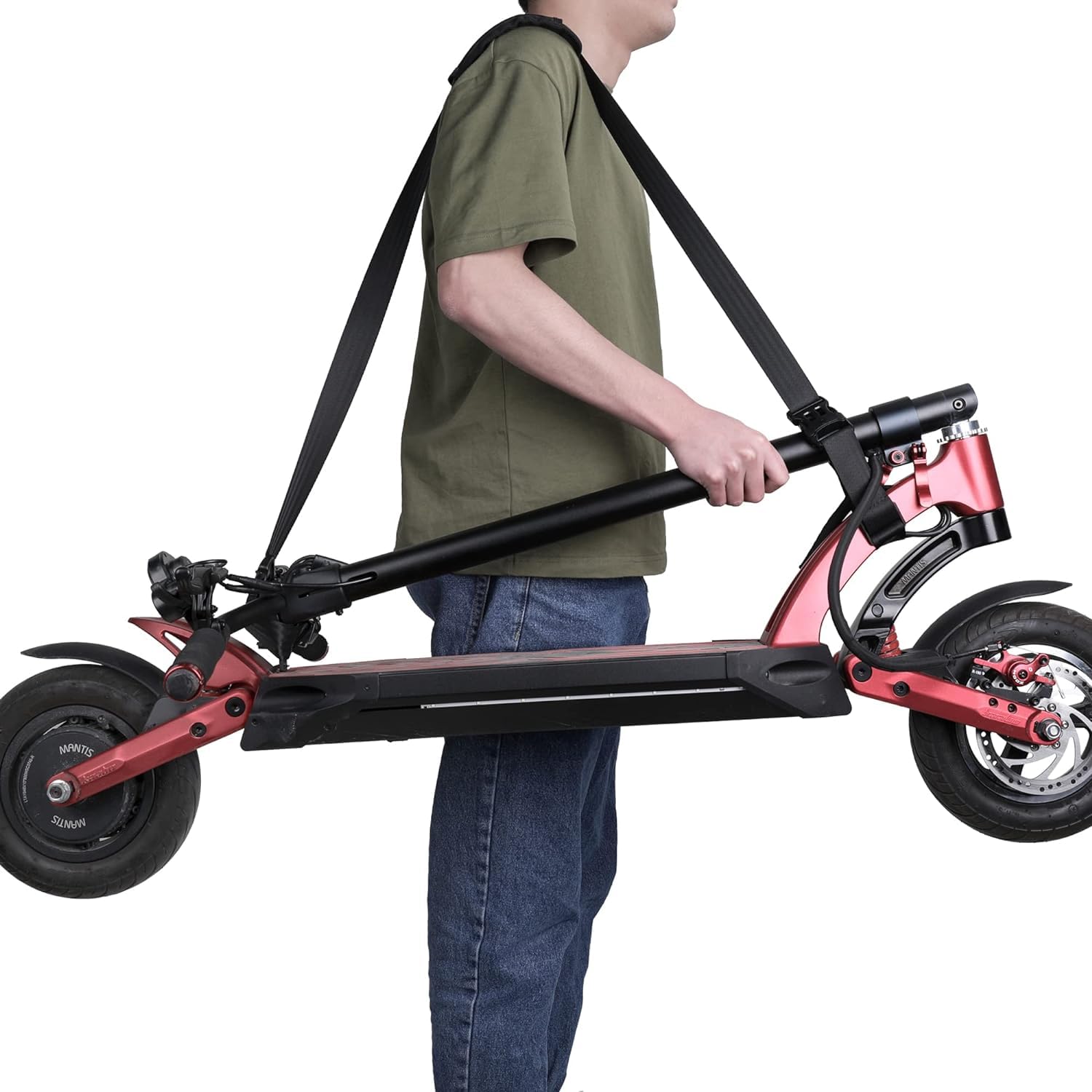 Scooter Shoulder Strap, 71-inch Carrying Scooter with Adjustable Carrying Strap and Extra-Thick Anti-Slip Shoulder, Scooter Strap for Electric Scooter, Bikes, Balance Bikes, Yoga Mat, Ski Board