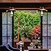 Outdoor Hanging Solar Lantern Light Solar Lamp with Warm White fliament Bulbs for Garden Yard Pathway (Copper)