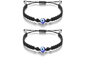 Tarsus Big Evil Eye Adjustable Bracelet Kabbalah Red String Amulet Nazar for Family Couple Bestfriend Women Men Girls