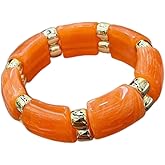 Decixde Chunky Acrylic Bangle Bracelet for Women Large Resin Bangle Thick Wide Statement Bangles Bracelets for Women