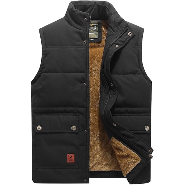 ZENTHACE Insulated Quilted Winter Vest for Men Zip Up Tactical