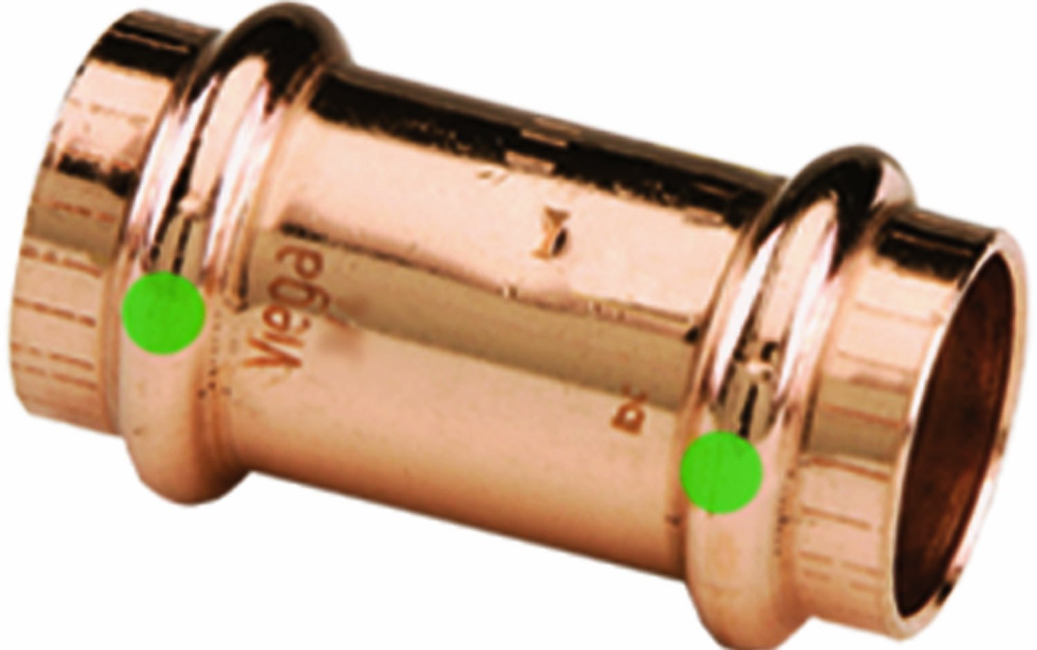 Viega 78067 ProPress Zero Lead Copper Coupling with Stop 11/2Inch P x