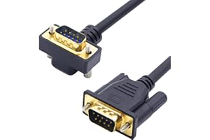 LANMINGLEL DB9 90 Degree Cable Straight Through,DB9 Serial Extension Cable, DB9 RS232 Serial Cord 9 PIN RS232 Com Port Connec