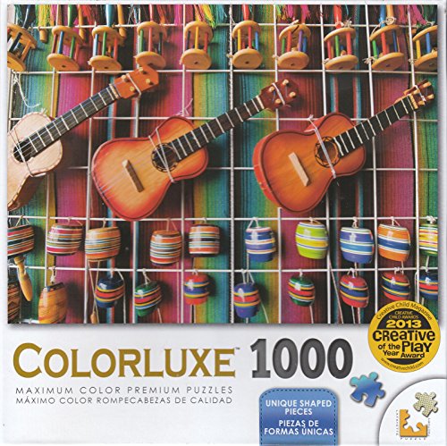 Colorluxe 1000 Piece Puzzle - Colorful Mexican Guitar Display by LPF