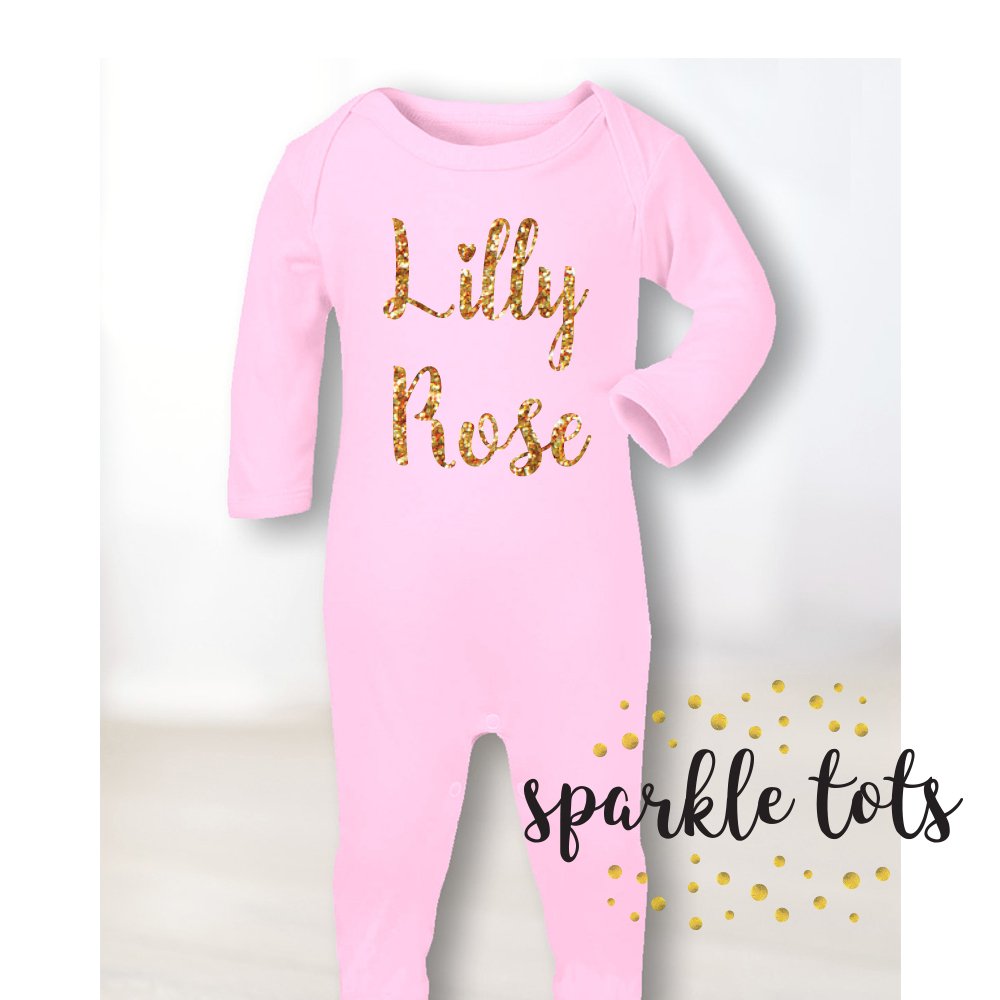 personalised baby girl romper