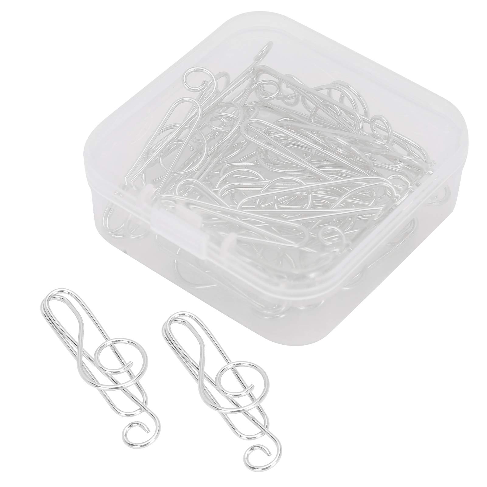 Atyhao Musical Note Paper Clips, Decorative Bookmarks, Page Markers for Office Supplies, File Classification, 20 Pieces