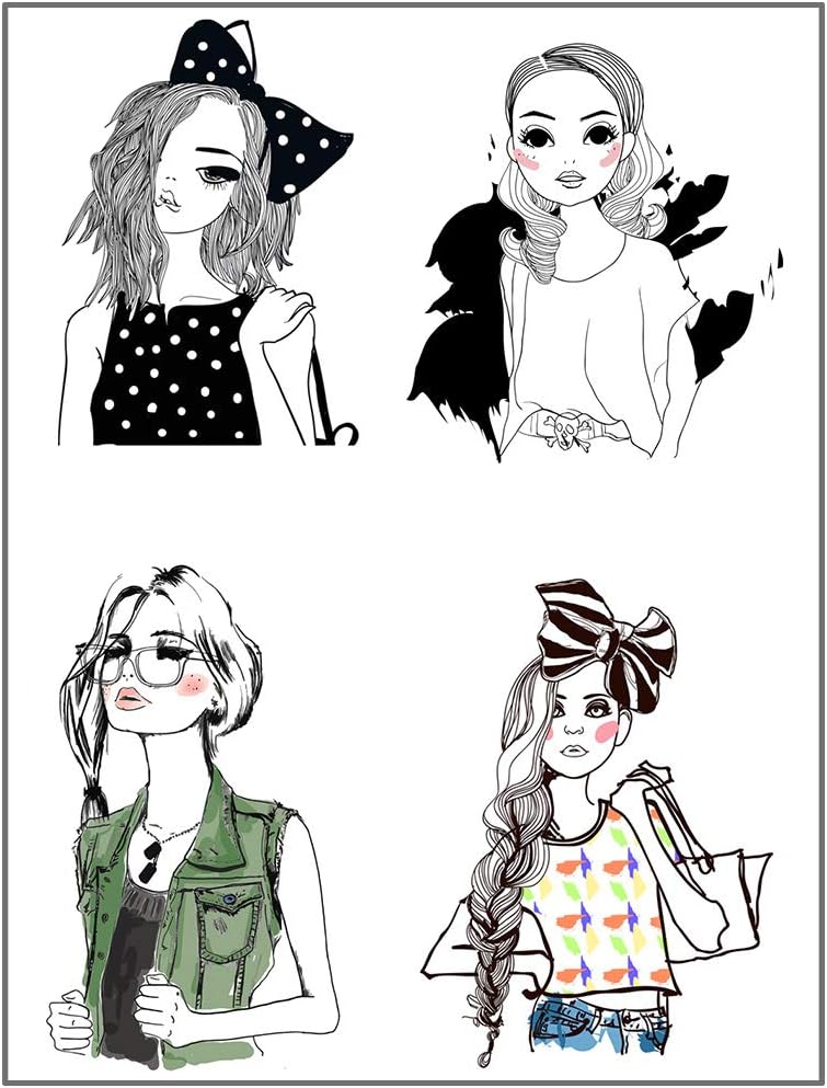 FangWWW Fashion Girl DIY Silicone Clear Stamp Cling Seal Scrapbook Embossing Album Decor