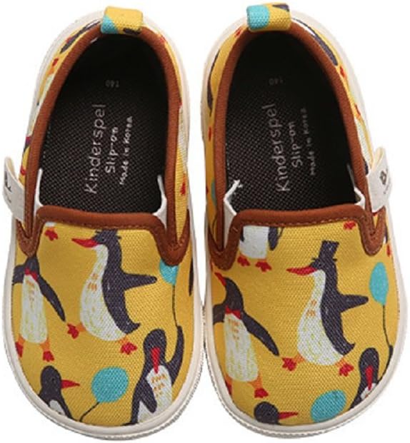 Kinderspel Slip On-Toddler Shoes. Cotton Topped Non-Slip Loafer Shoes with Durable Natural Rubber Sole.