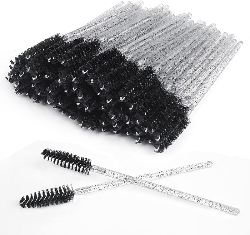 SWKJ 60pc Disposable Eyelash Brushes Spoolies Mascara Wand Applicator Cosmetic