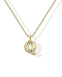 PAVOI 14K Yellow Gold Plated Bubble Initial Letter