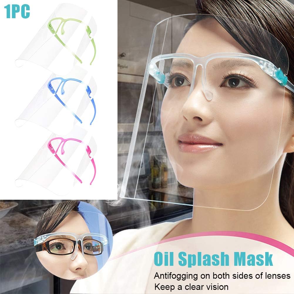AGAWA Full Face Cover,Transparent Face Shield, Anti Dust Anti-Saliva Protective Shield Unisex Visor