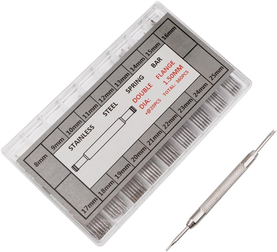 Ritche 400 Pieces Professional Watch Spring Bars Links Pins with Strap Link Pin Remover