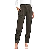 BTFBM Women's Pants Spring Fall 2026 Casual High Waist Trousers Tapered Slacks Pockets Dressy Business Work Outfits