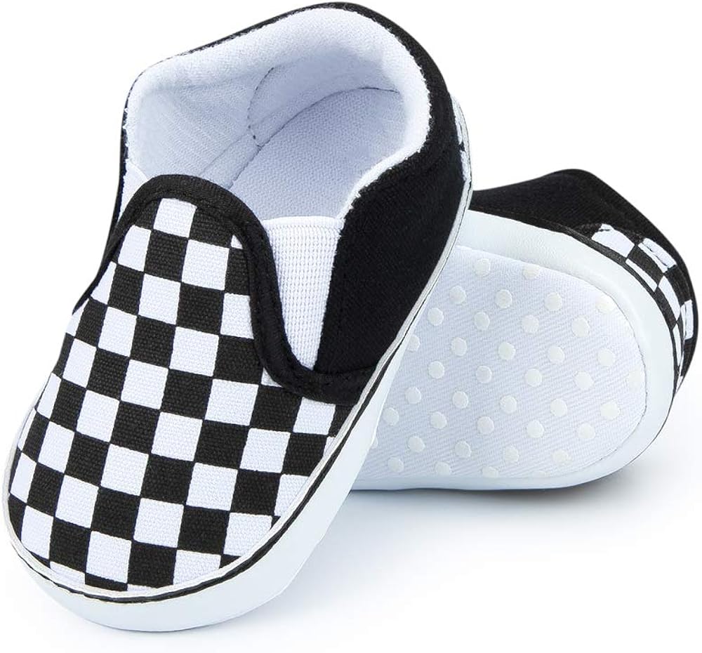  | Meckior Infant Baby Girls Boys Canvas Shoes Soft Sole Toddler Slip On Newborn Crib Moccasins Casual Sneaker Austin Boy's Flat Lazy Loafers First Walkers Skate Shoe | Sneakers