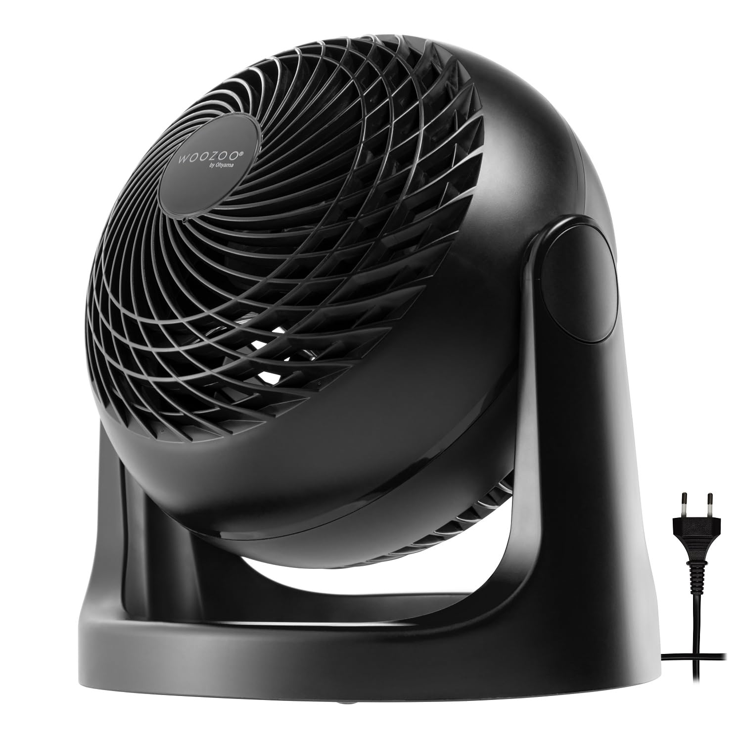 Iris Ohyama Woozoo Ventilateur De Table, 23M², Inclinaison Verticale À 360°, Noir, 3 Vitesses, Silencieux, Portable, Idéal Pour Chambre, Cuisine, Refroidisseur D'Air, Puissant, Pcf-He18