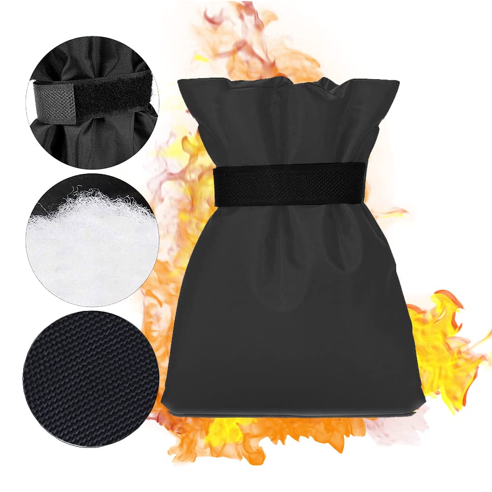 DEKK Faucet Covers for Winter, Faucet Cover and Outside Faucet Cover Freeze Protection, Black Water Pipe Cover for Various Faucets (Black,5PCS)