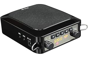 HamiltonBuhl Amp-Up! Personal UHF Voice Amplifier with Wireless Microphone, Black