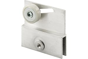Prime-Line M 6054 Frameless Sliding Shower Door Top Bracket, 3/4 In., Flat Plastic Wheel, Steel Ball Bearings 2 Count (Pack of 1)