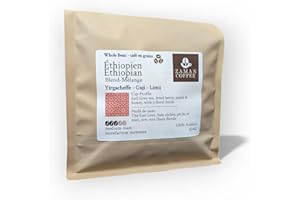 ETHIOPIAN WHOLE BEAN COFFEE | Blend of Yirgacheffe, Guji, Limu | Notes: Earl grey tea, dried berry, peach & honey, with flora