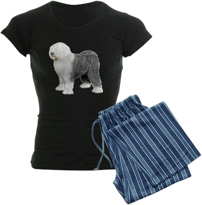 CafePress Old English Sheepdog Women's Dark Women's PJs Amazon.co.uk