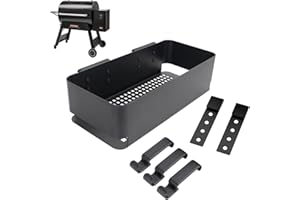 DCYOURHOME BAC642 P.A.L. Pop-and-Lock Storage Bin Accessories for Traeger Timberline,Ironwood XL,Flatrock Grill,Smoker Pellet Storage & 3 Hooks for Ironwood 885 650, Pro 22/34 Series, Z-Grills,Pit Boss,Camp Chef