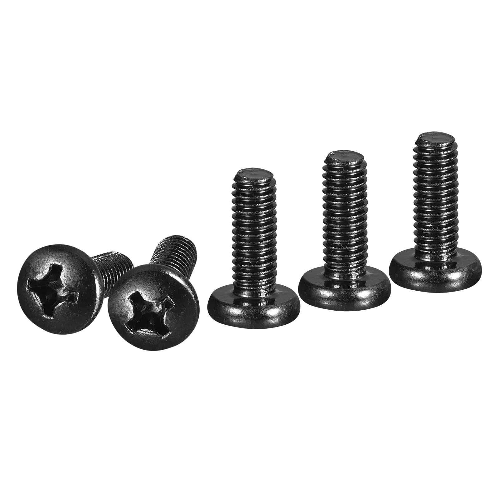 DTGN M6x16mm Pan Head Machine Screws, 20Pcs M6 Phillips Drive, Metric Coarse Full Thread, Steel Black Oxide Finish, Screws Bolts Kit — image 1